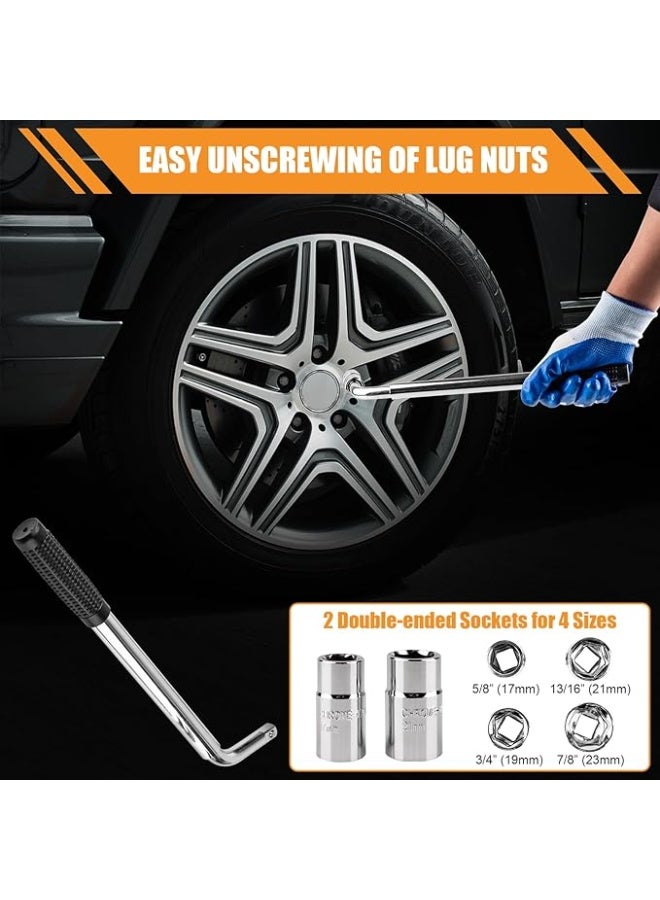 طقم رافعة سيارة (كوريك) محمول - قوة 2 طن، كوريك مقصي مع مفتاح عجل - أساسي ومتين لتغيير الإطارات للسيارات العادية والـ SUV - Image 2