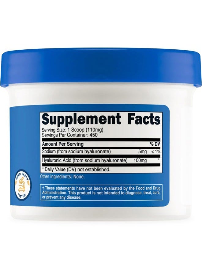 Nutricost مسحوق حمض الهيالورونيك 50 جرام - قابل للذوبان في الماء، مسحوق ناعم، خالي من الغلوتين، غير معدل وراثيًا - Image 5