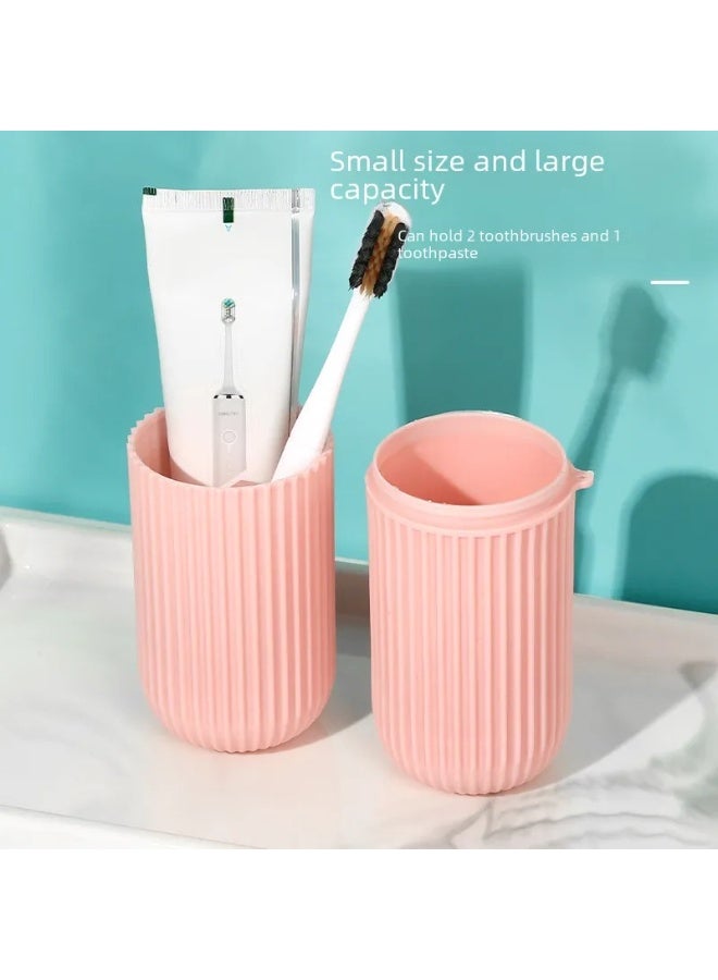2قطعه من علبة فرشاة أسنان محمولة للسفر – صندوق تخزين فرشاة ومعجون الأسنان 2 في 1 يتحول إلى كوب غسيل – خامة PP غذائية قوية – للحقيبة والمدرسة والجامعة والرحلات والتخييم - Image 4