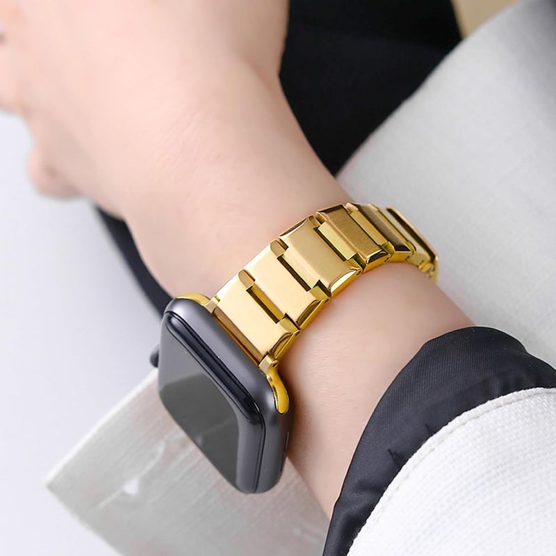 CHANCHY Stainless Steel Band for Apple Watch Ultra Band 49mm 45mm 44mm 42mm 38mm 40mm 41mm, Metal Strap with Folding Clasp for Apple Watch Series 8 7 6 5 4 3 2 1 for Men (Black, 49mm 45mm 44mm 42mm) - Image 5