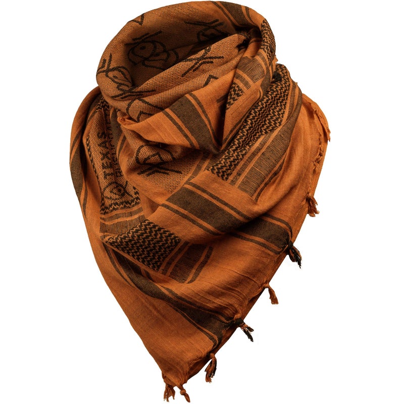 Texas Bushcraft Tactical Shemagh - Authentic Keffiyeh 100% Cotton for your Camping, Hiking and Backpacking Gear (Burnt Orange) - Image 1