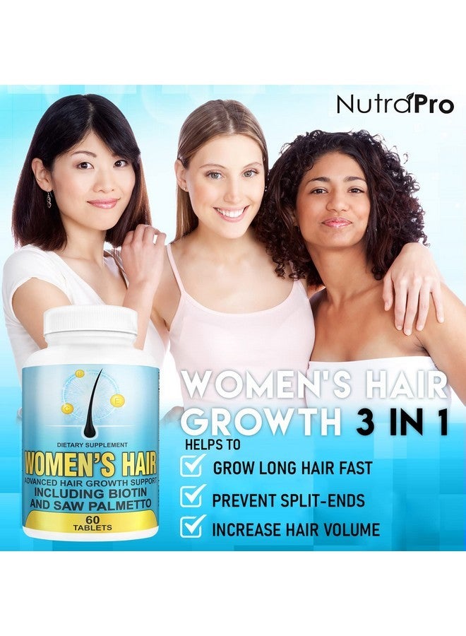NutraPro Hair Growth Vitamins With Saw Palmetto for Women-DHT Blocker,Hair Growth Supplement for Thicker And Perfect Hair.Hair Growth Pills for Thinning Hair.Get Healthy,Glow,Longer,Thick Hair.With Biotin. - Image 3