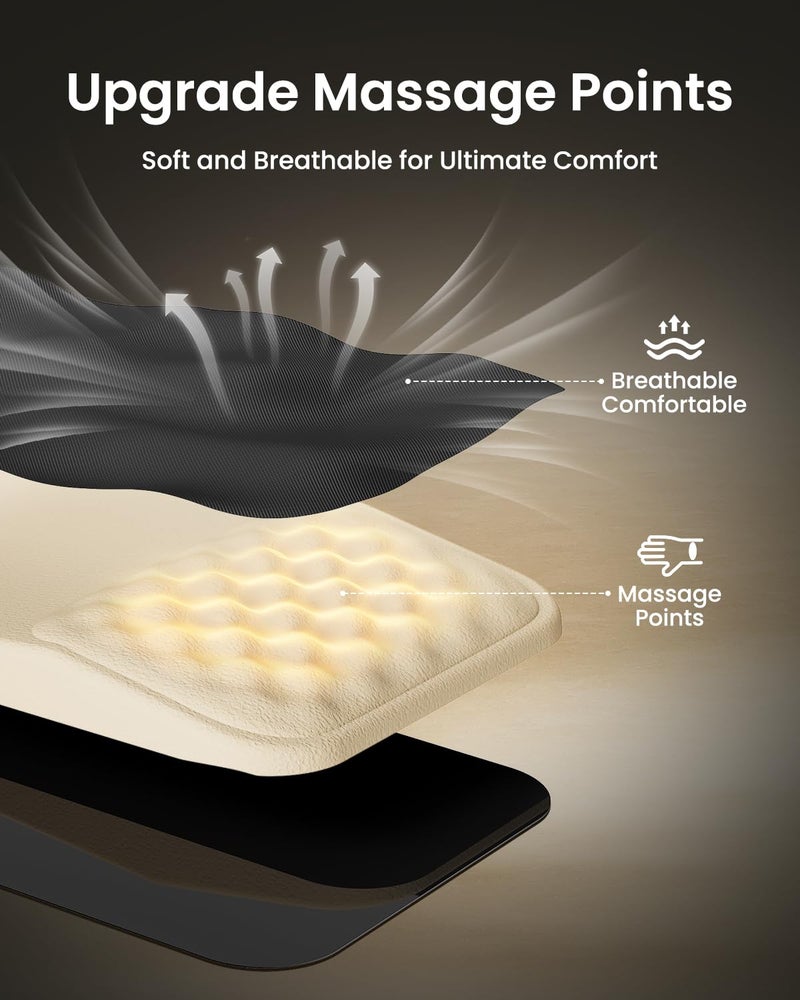 ProtoArc Ergonomic Mouse Pad with Wrist Rest, MP50 Mousepad with Massage Design, Soft Memory Foam and Non-Slip PU Base for Pain Relief, Desk, Home, Office, 12x8 Inches, Black - Image 3