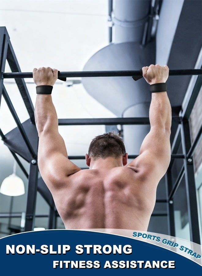 Jourvent Non-Slip Silicone Lifting Straps, Straps for Gym, Weightlifting, Wristbands Gym Straps for Gym Women, Men, Weightlifting, Bodybuilding, Strength Training - Image 5