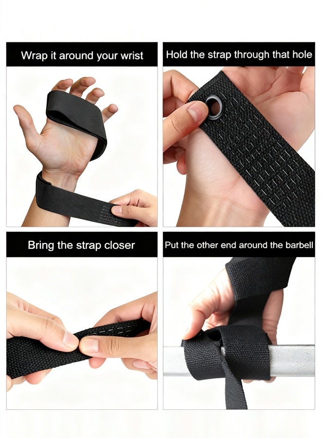 Jourvent Non-Slip Silicone Lifting Straps, Straps for Gym, Weightlifting, Wristbands Gym Straps for Gym Women, Men, Weightlifting, Bodybuilding, Strength Training - Image 3