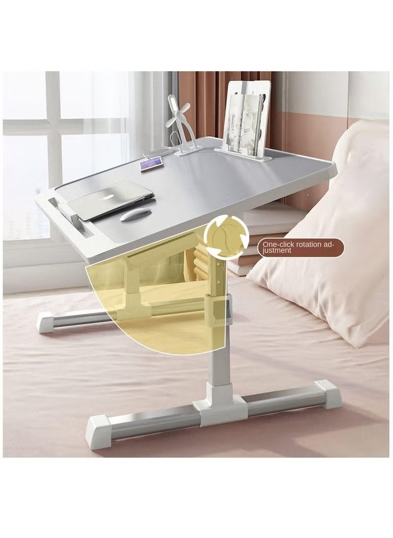 Laptop Desk for Bed, Adjustable Laptop Bed Tray Table, Portable Lap Desks with USB Cooling Fan and Foldable Legs, Computer Tray Laptop Stand for Sofa Couch Floor (Grey)
