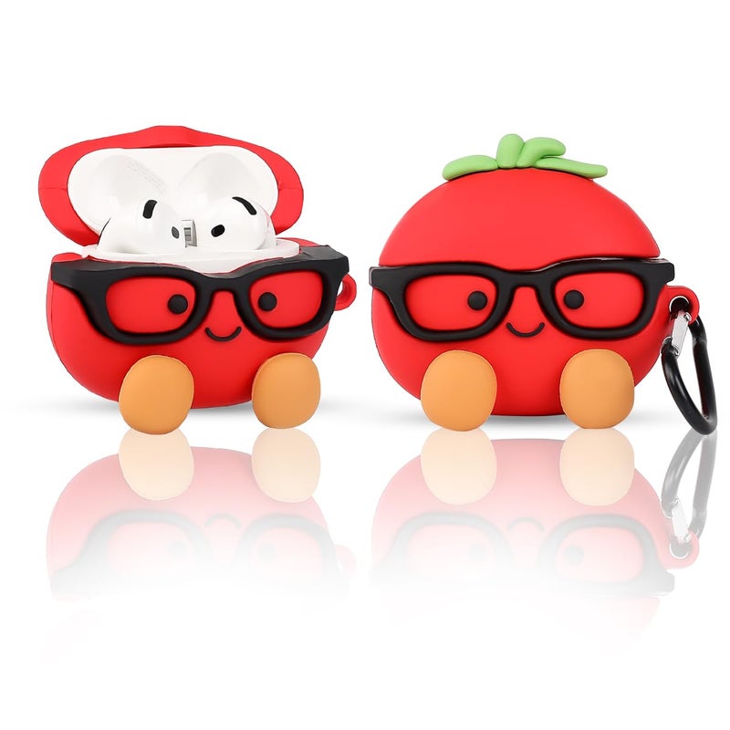 XMBYGY Cute Case for AirPods 4th Generation, for AirPods 4 Wireless Earbuds, XMBYGY Silicone Cartoon Charging Case Shockproof Protective Headphones Cover with Carabiner for Man Woman Teen - Image 4