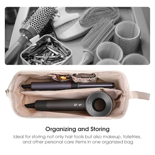 idoltimes Hair Tools Travel Bag, Hair Tool Bag for Women, Quilted Hair Tool Bags for Travel, Portable Hair Dryer Organizer Case - Image 3