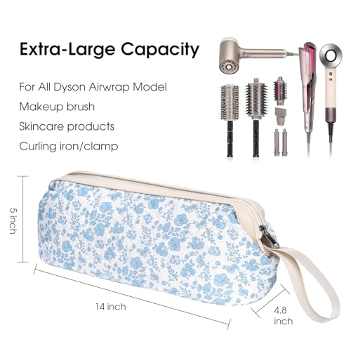 idoltimes Hair Tools Travel Bag, Hair Tool Bag for Women, Quilted Hair Tool Bags for Travel, Portable Hair Dryer Organizer Case - Image 2
