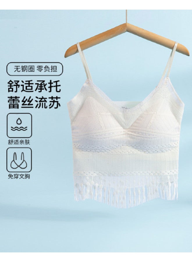 Goso Spaghetti Strap Women'S Layering Fringe Camisole Top, Braless, Lightweight And Breathable Underwear - Image 1