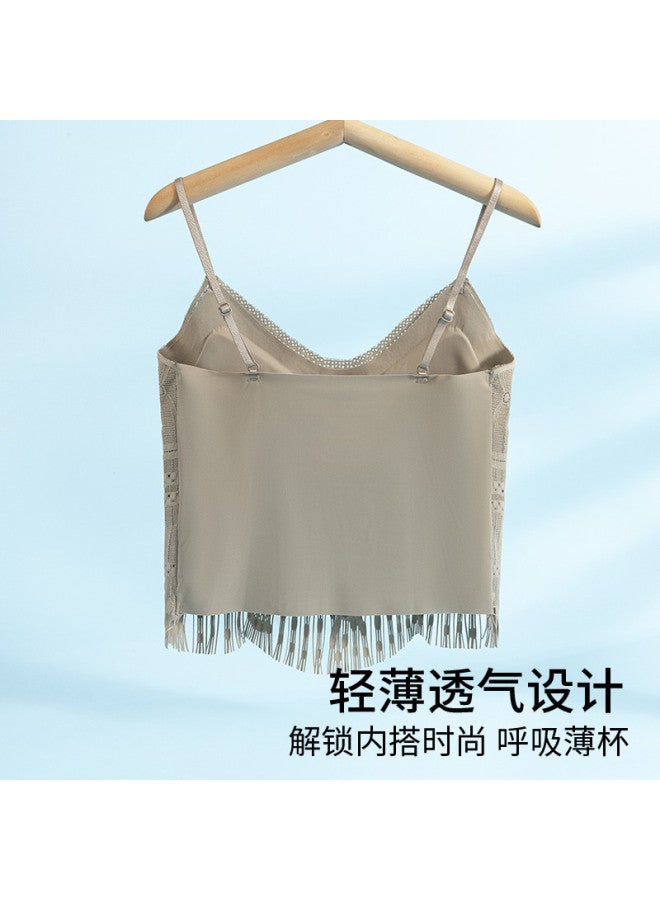 Goso Spaghetti Strap Women'S Layering Fringe Camisole Top, Braless, Lightweight And Breathable Underwear - Image 4