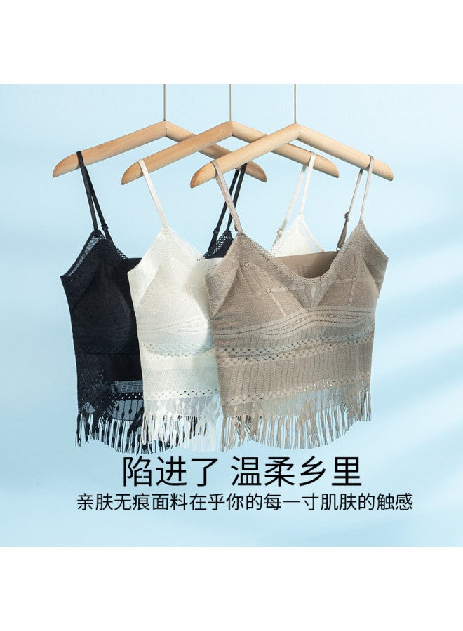 Goso Spaghetti Strap Women'S Layering Fringe Camisole Top, Braless, Lightweight And Breathable Underwear - Image 3