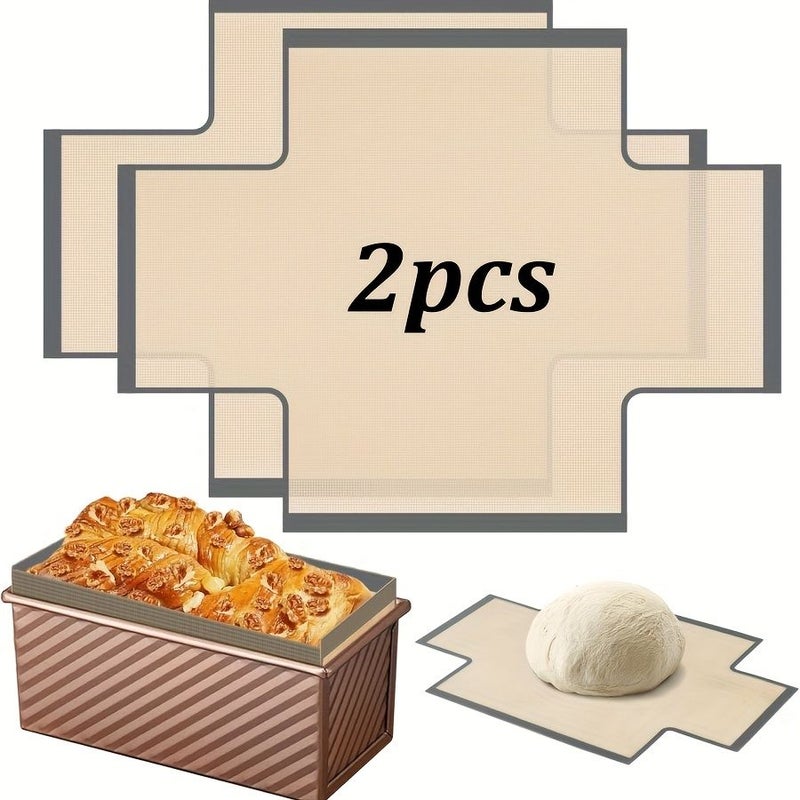 2 Pcs Silicone Baking Mat Set Black 34x24 Non Stick Food Grade Oven Liners Reusable Heat Resistant Easy Clean Kitchen Baking Tool - Image 2