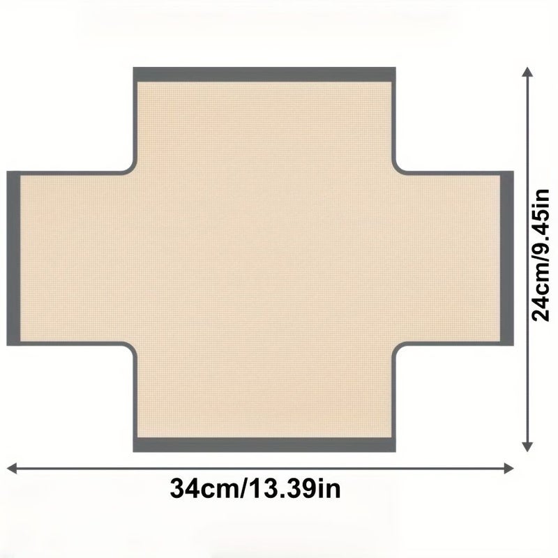 2 Pcs Silicone Baking Mat Set Black 34x24 Non Stick Food Grade Oven Liners Reusable Heat Resistant Easy Clean Kitchen Baking Tool - Image 3