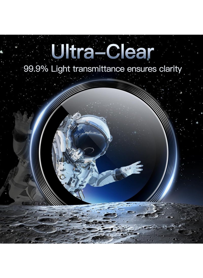 DUSALA Camera Lens Protector for Samsung Galaxy S25 Ultra 5G, 9H Tempered Glass Metal Individual Ring Cover, Easy Installation Tray, HD Clear, 1 Set (Black) - Image 5