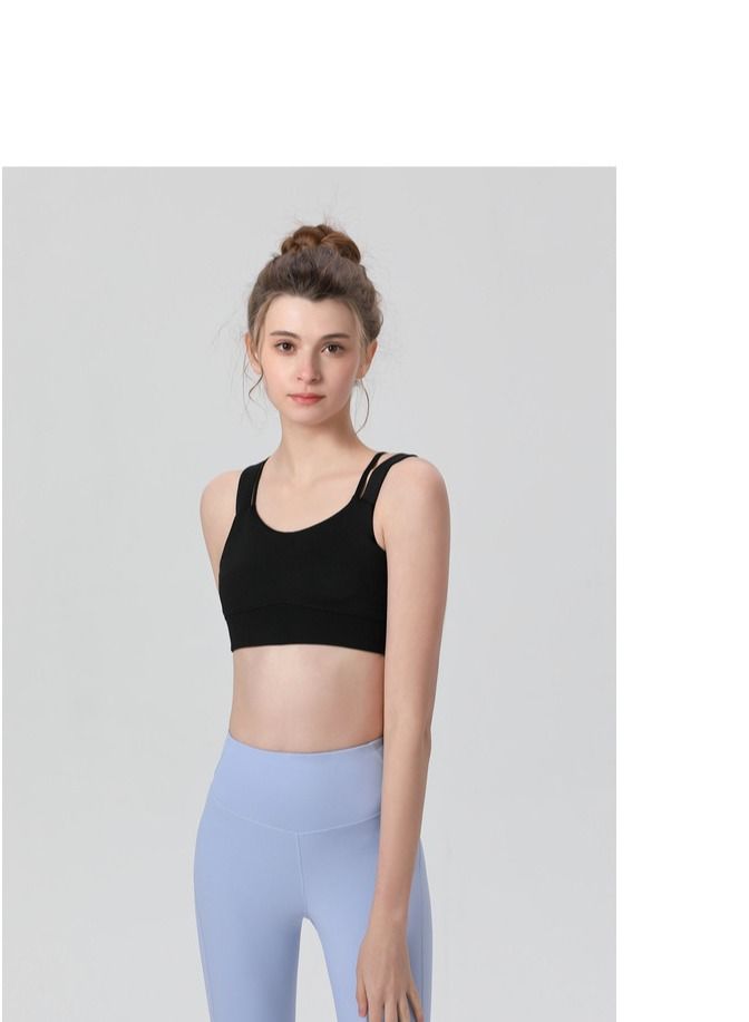 Loquat Yoga Sports Running Fitness Vest Black 