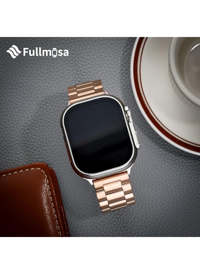 Generic - Compatible Apple Watch Straps 38mm 40mm 41mm 42mm 44mm 45mm 49mm, Stainless Steel iWatch Band with Case for Apple Watch Series 8/7/6/5/4/3/2/1/SE/SE2/Ultra - Image 1