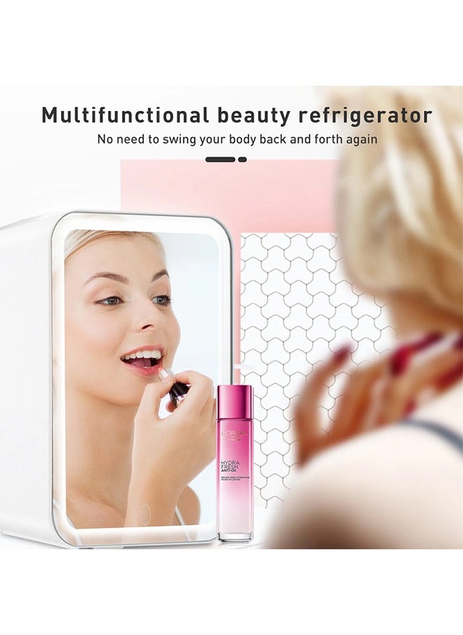 Joshberg Skincare Fridge With Dimmable LED Light Mirror, 4L Makeup Mini Fridge for Bedroom, Car, Office & Dorm, Cooler & Warmer, Portable Small Refrigerator for Cosmetics, Skin Care and Food, White  - Image 4