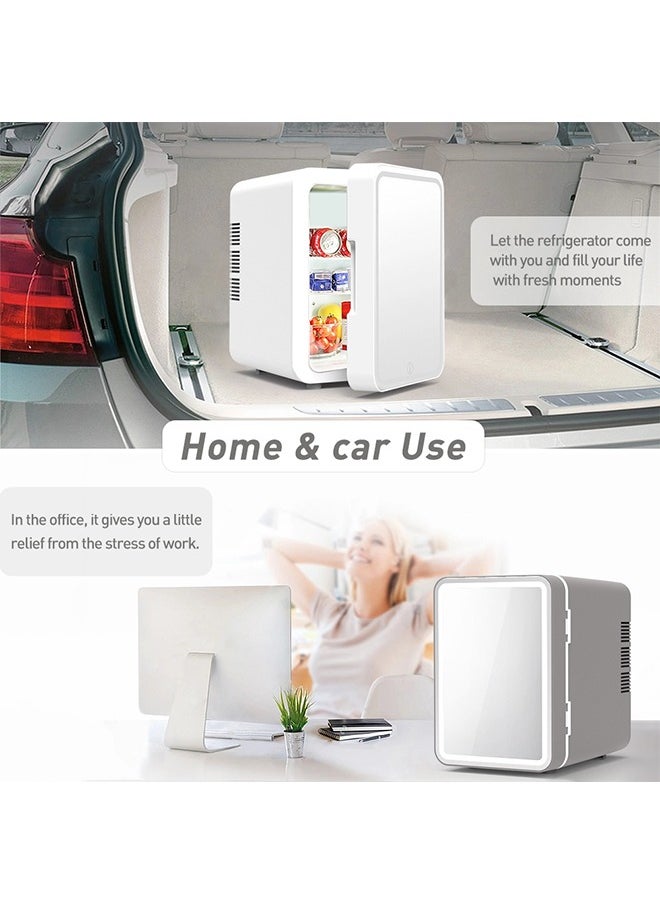 Joshberg Skincare Fridge With Dimmable LED Light Mirror, 4L Makeup Mini Fridge for Bedroom, Car, Office & Dorm, Cooler & Warmer, Portable Small Refrigerator for Cosmetics, Skin Care and Food, White  - Image 5