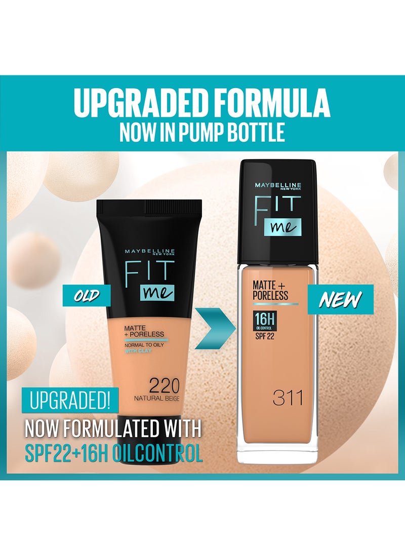MAYBELLINE NEW YORK - Fit Me Matte And Poreless Foundation 16H Oil Control With SPF 22 - 119 - Image 1
