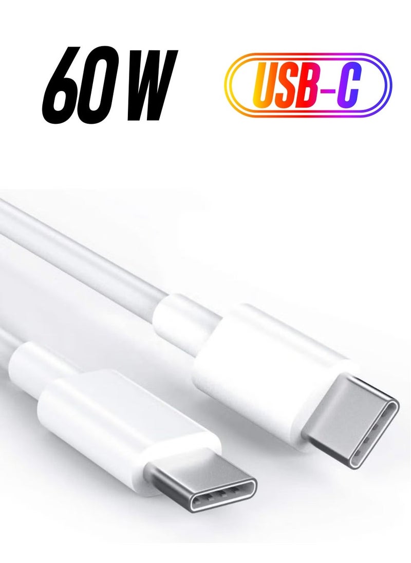 Raxoom USB-C Cable 60W | USB-C to USB-C Charging Cable | Fast Charger for iPhone 15, MacBook Pro 2020, iPad Pro 2020, Switch, Samsung Galaxy S20 Plus, S9, S8 Plus, Pixel, Laptops & More - Image 1