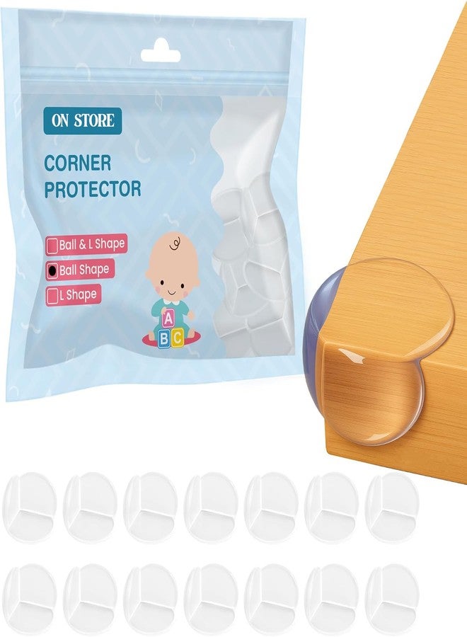 ON STORE Corner Protector for Baby, Furniture Corner Guards & Edge Safety Bumpers - Baby Proof Table Corner Cushion - Clear & Transparent Silicone Protectors for Child Safety (Round, Pack of 16) - Image 1