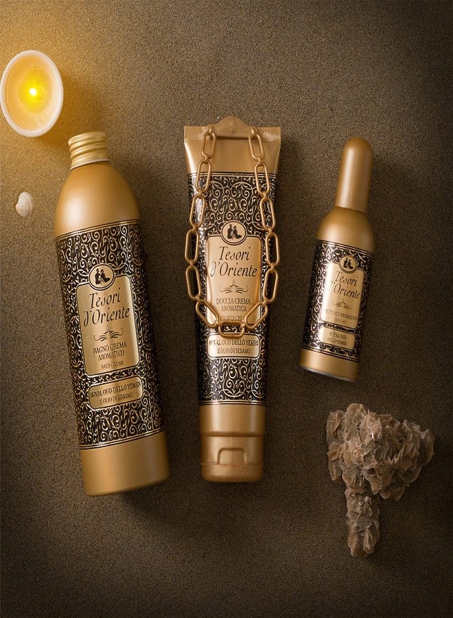 Tesori d'Oriente تيسوري دورينتي: "عود اليمن الملكي" كريم استحمام مع عود يمني ملكي وزيت سمسم [استيراد إيطالي] - Image 4