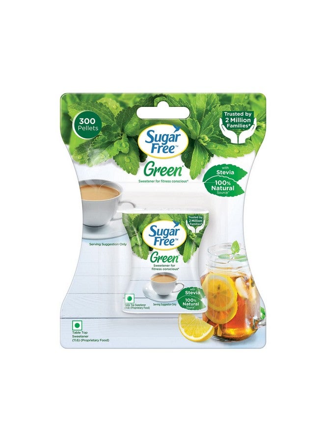 Sugar Free Sugar Free Green Stevia, 300 Pellets |100% Plant-based Natural Sweetener | 100% Natural Meethi Tulsi (Stevia) leaves| Sweet like Sugar but with zero calories | 30g  - Image 1