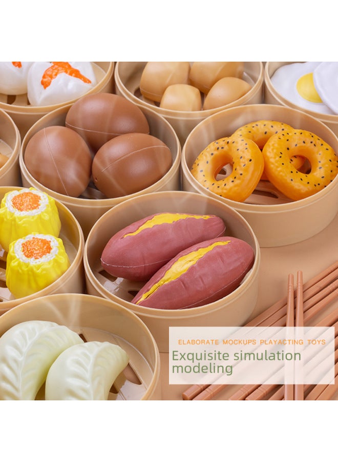 مجموعة موقد كهرومغناطيسي للكعك البخاري، لعبة تقطيع الفاكهة الممتعة للأطفال، لعبة مطبخ مناسبة للعب المنزلي - اللون: حزمة طبخ المطبخ - Image 3