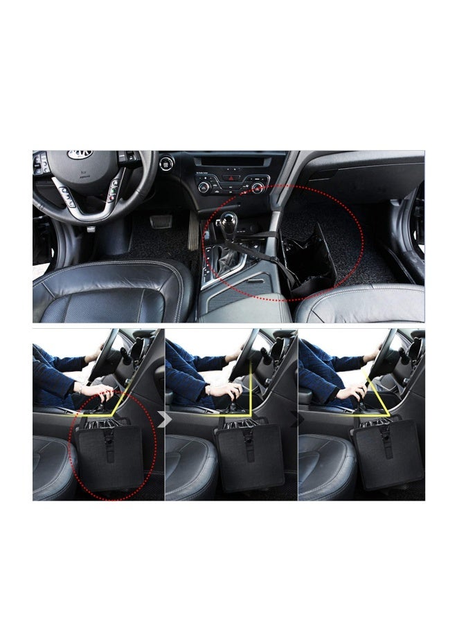 Car Bin for Tidy, Auto Trash Bag Litter Container, Water Resistant Leak Proof Collapsible Garbage Organiser - 6.5L, Black  - Image 2
