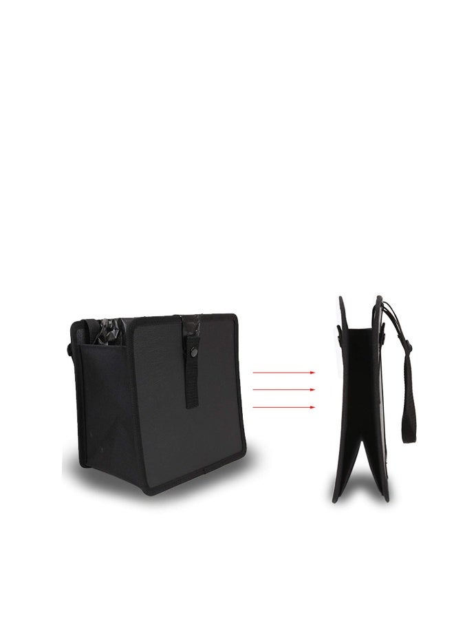 Car Bin for Tidy, Auto Trash Bag Litter Container, Water Resistant Leak Proof Collapsible Garbage Organiser - 6.5L, Black  - Image 4