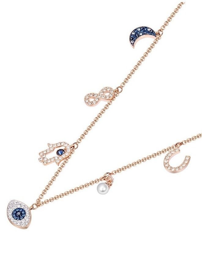 Generic Symbolic Crystals Tone Plated Devil's Eye Necklace  - Image 1