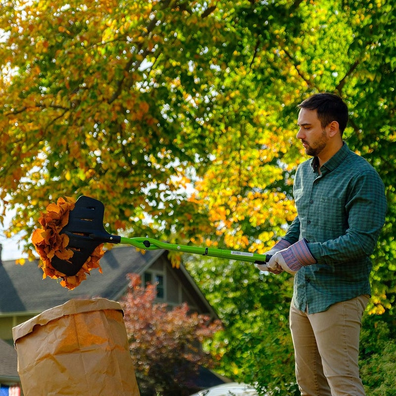 Earth Wise 50002 Gator Grabber Telescoping Leaf Clean-Up Tool, Green/Black - Image 5
