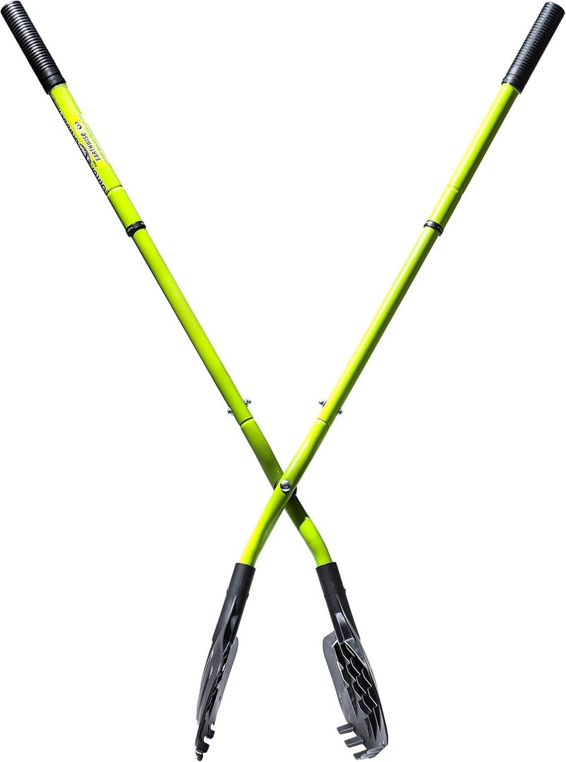 Earth Wise 50002 Gator Grabber Telescoping Leaf Clean-Up Tool, Green/Black - Image 2