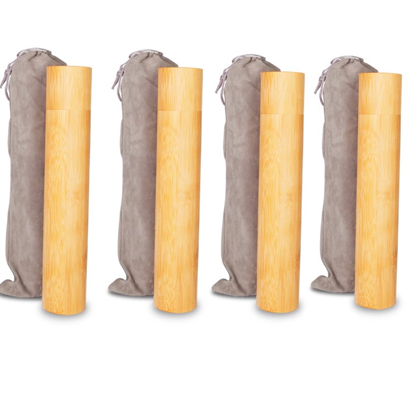 Set of 4 Small Bamboo Scattering Urn Tube for Human Ashes ECO  Biodegradable Friendly Mini Bamboo Spreading Cremation Tube Urn for Adult Male Female Ashes