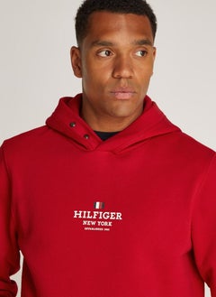 TOMMY HILFIGER Graphic Print Drawstring Pull Over Hoodie  - Image 3