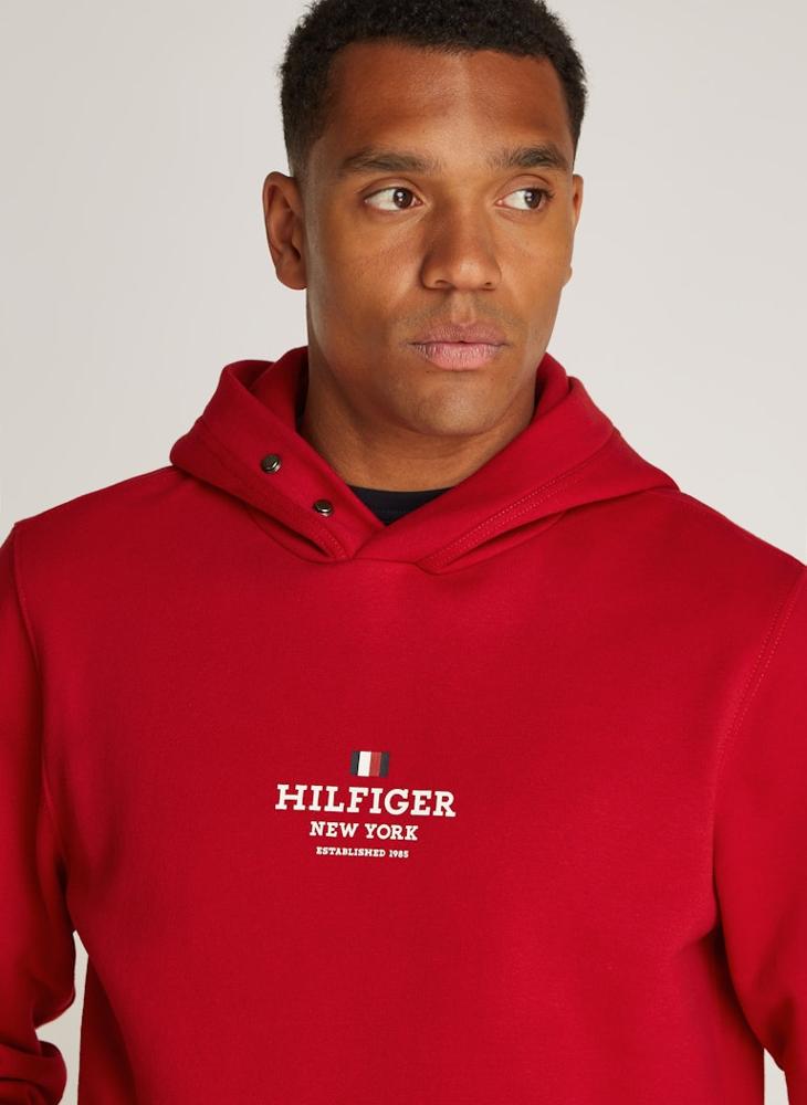 TOMMY HILFIGER Graphic Print Drawstring Pull Over Hoodie  - Image 3