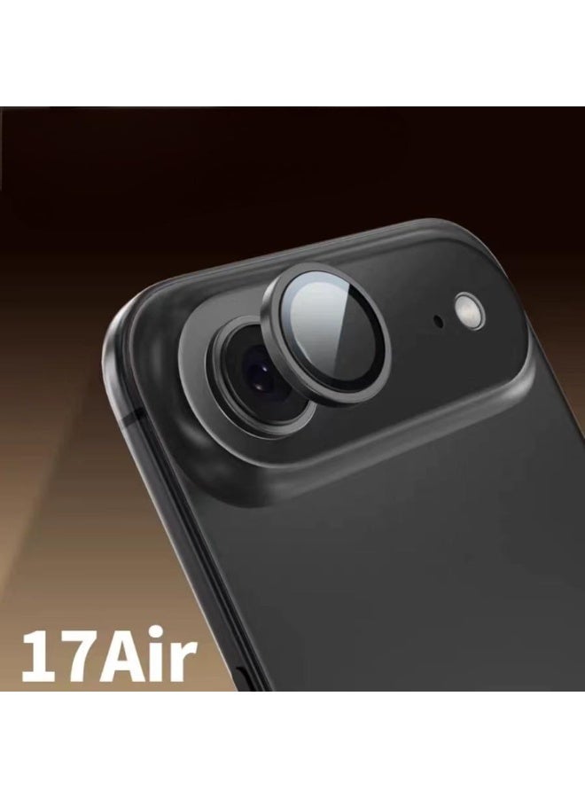 Camera Lens Protectors for iPhone 17 Air, Tough HD Individual Protectors, Scratch Resistant, Thin Tempered Glass Camera Screen Protector Cover Accessories (Black, 17 Air) - Image 1