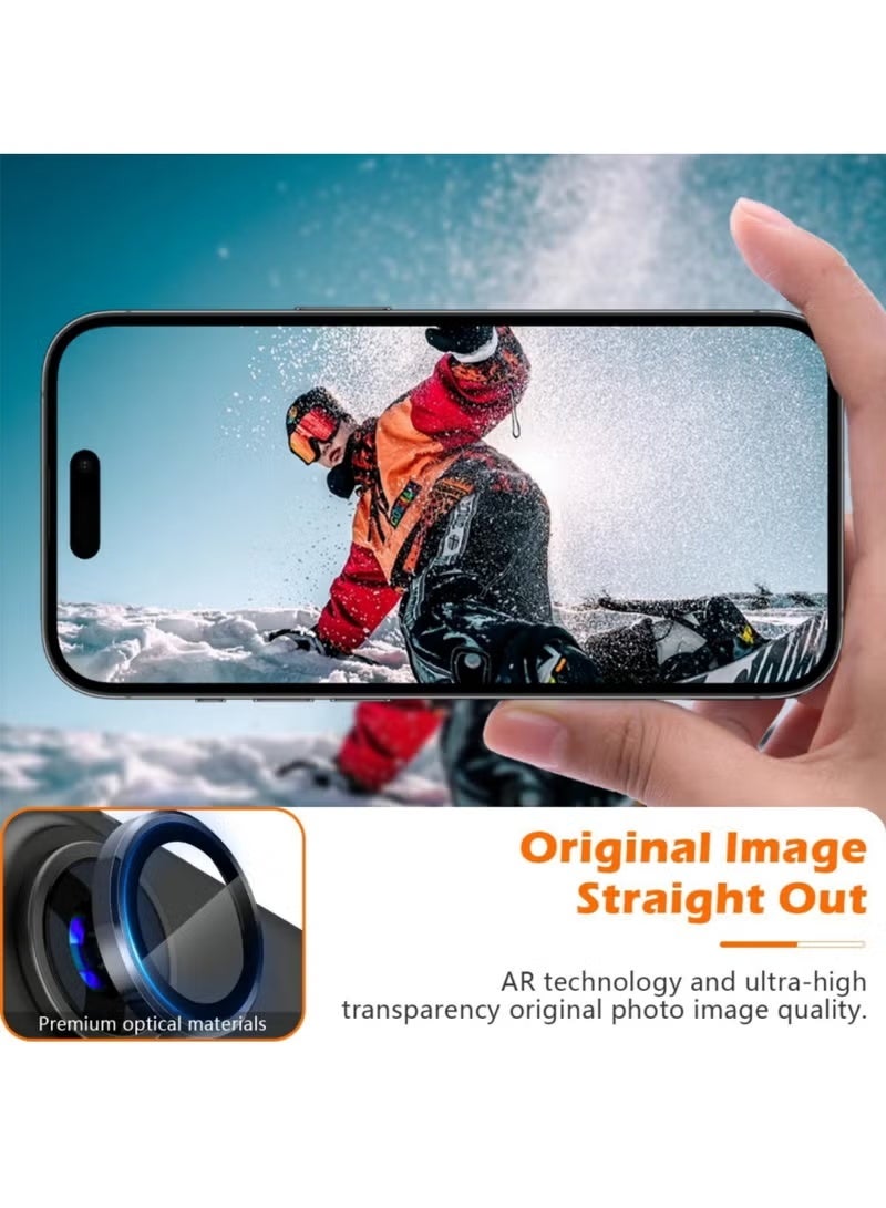 Camera Lens Protectors for iPhone 17 Air, Tough HD Individual Protectors, Scratch Resistant, Thin Tempered Glass Camera Screen Protector Cover Accessories (Black, 17 Air) - Image 5