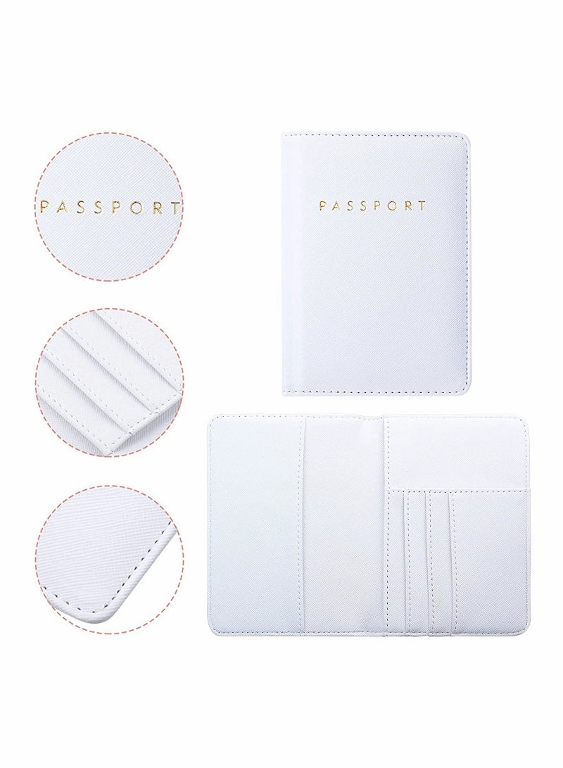 SYOSI 2Pack Bridal Passport Covers Holder Leather and Credit Card Combo Protector Case Travel Accessories for Women Men  - Image 5