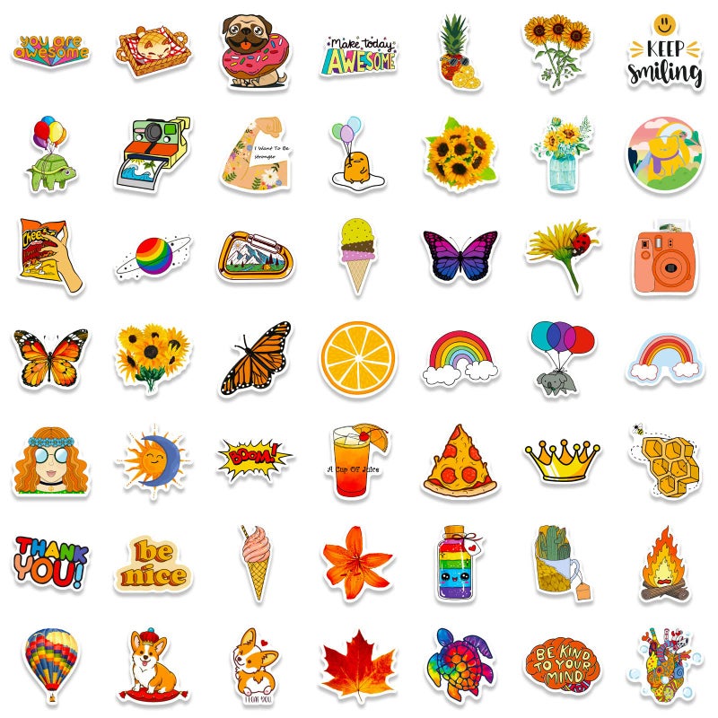 DothRayan Art Stickers for Kids Teens Adults, 100 Pcs Cute Aesthetic Vinyl Waterproof Stickers for Water Bottle, Laptop, Phone - Image 5