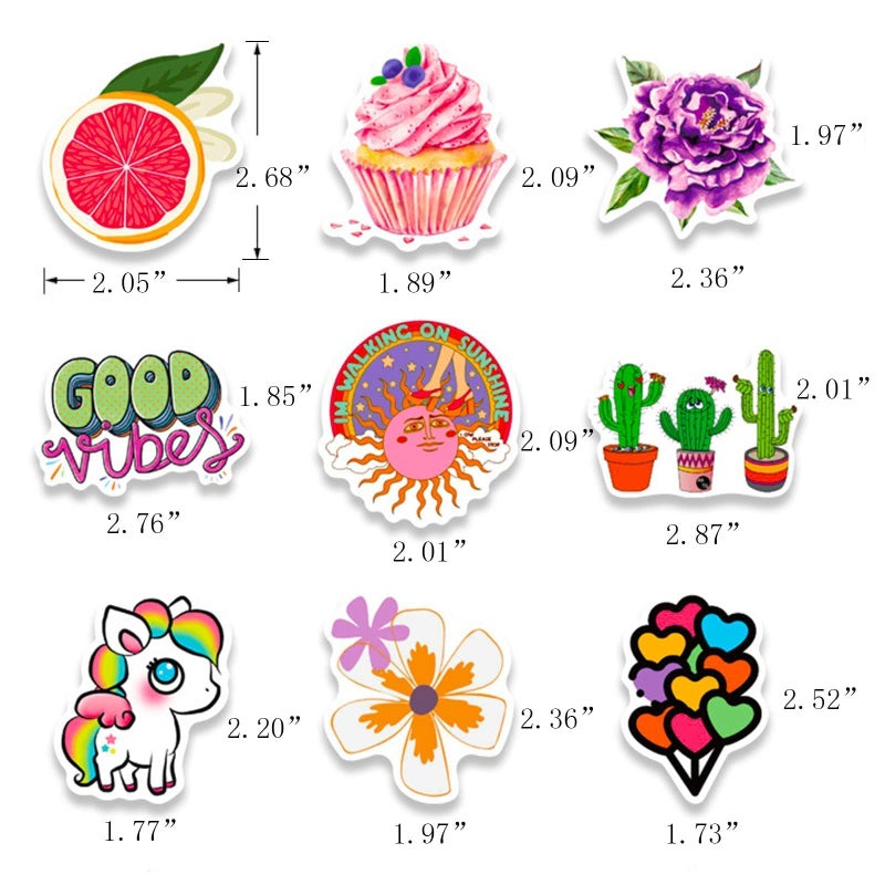 DothRayan Art Stickers for Kids Teens Adults, 100 Pcs Cute Aesthetic Vinyl Waterproof Stickers for Water Bottle, Laptop, Phone - Image 2