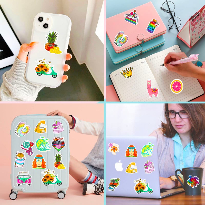 DothRayan Art Stickers for Kids Teens Adults, 100 Pcs Cute Aesthetic Vinyl Waterproof Stickers for Water Bottle, Laptop, Phone - Image 4