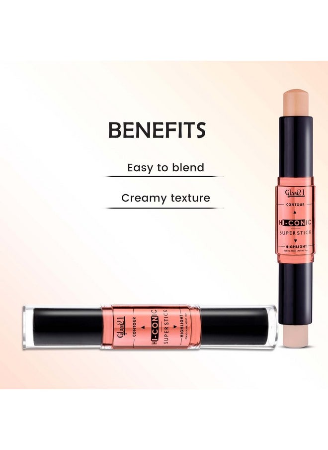 Glam21 Hi-Conic Contour & Highlight Stick | قلم تحديد وهايلايتر بطرفين مناسب للسفر | يدوم طويلاً ومقاوم للتعرق - 10 جم | Tontouring-02 - pzsku/ZE81BE8E3C4474895FAA4Z/45/_/1735567206/f4516cce-d843-43ed-953a-f20ac2ef6b93