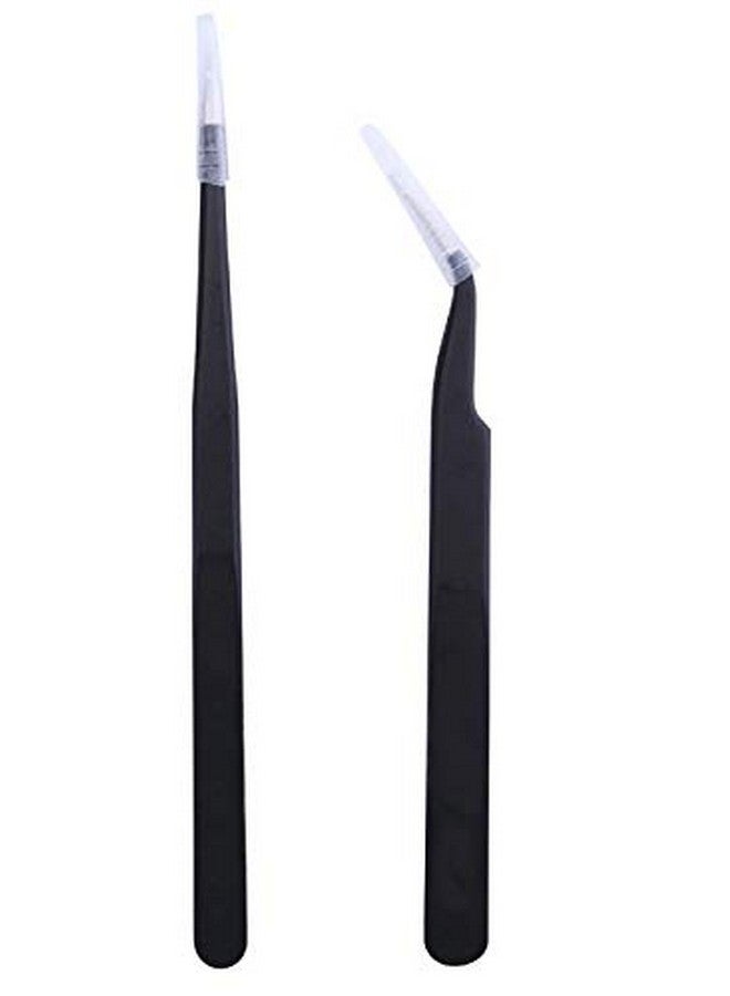 Digital Craft 2pcs Anti-Static Precision Tweezers Set - Stainless Steel ESD Safe Electronics Repair Tools for Circuit Board, Soldering & Small Parts Handling - Image 2