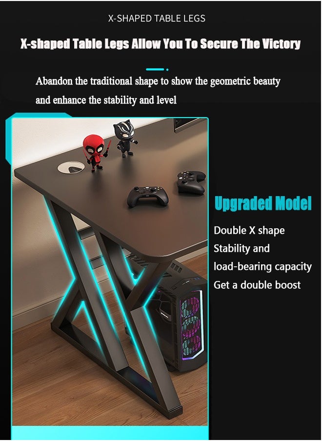 Arabest Gaming Desk, 39 Inch PC Computer Desk, Home Office Desk Table Gamer Workstation, Simple Game Table, Black  - Image 4
