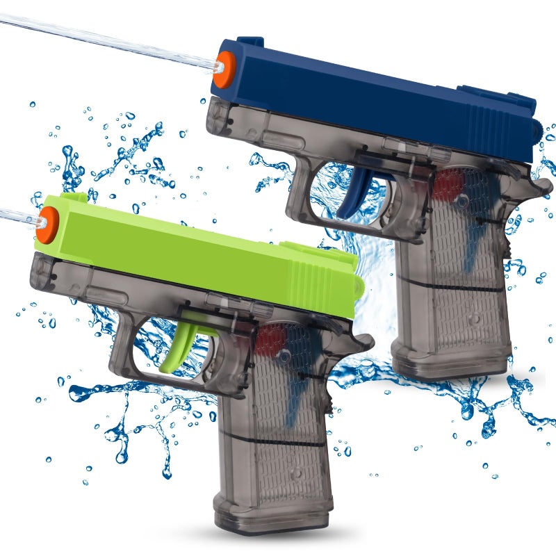 COOLFOX 2 Pack Water Guns for Kids Squirt Gun Water Blaster Soaker Water Pistol Toys for Toddlers Child Boys Girls - Image 3