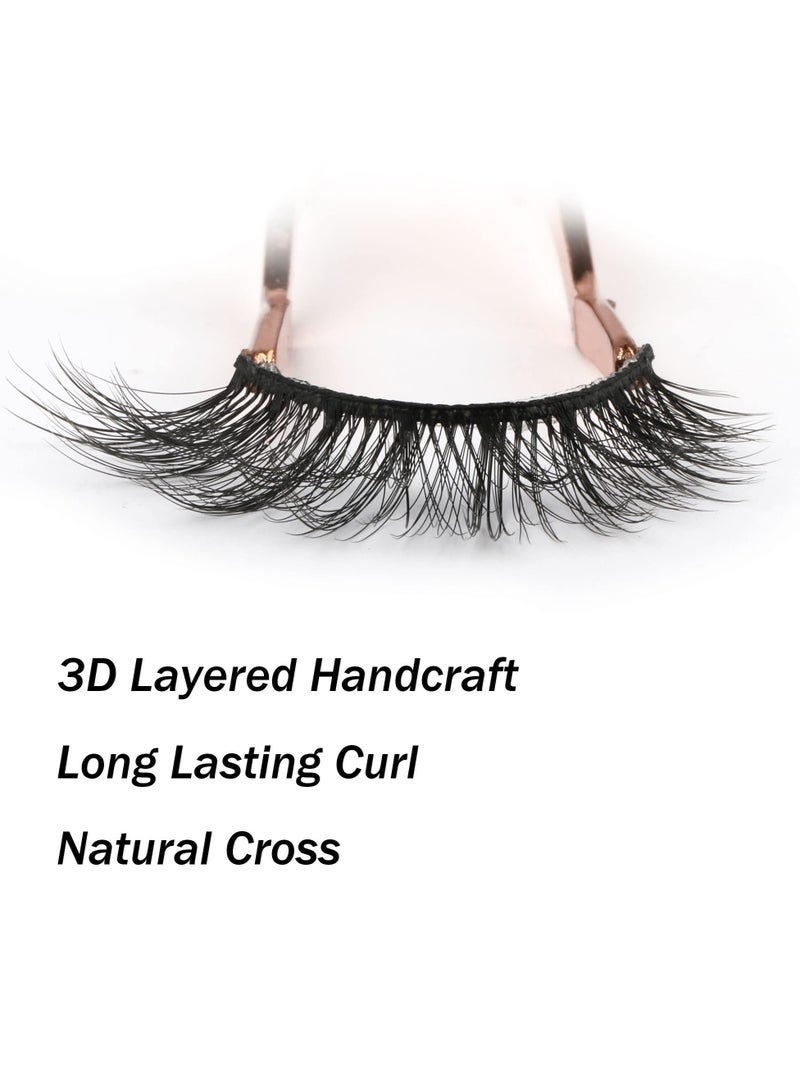 14 زوجًا من الأهداب الصناعية، أهداب صناعية ثلاثية الأبعاد من فرو المنك بطول 14 مم، شكل طبيعي، كثيفة وناعمة، مناسبة لأسلوب مكياج عيون القطط. - Image 2