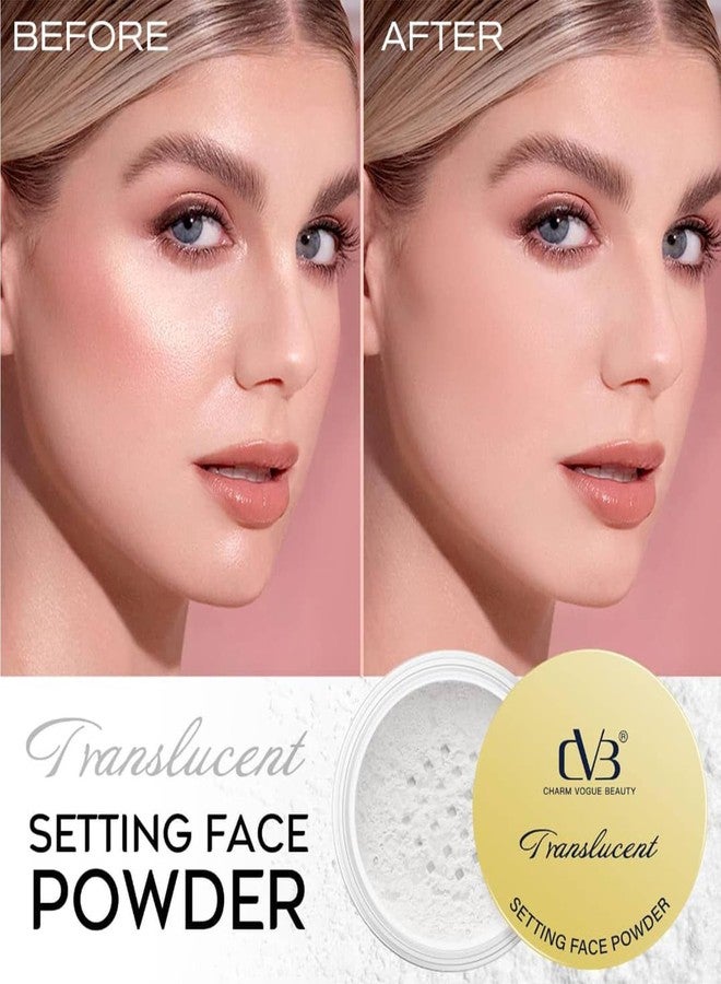 CVB Translucent Setting Face Powder C-54C | Oil-Control, Long-Lasting Matte Finish | Lightweight Loose Powder for All Skin Tones | Makeup Setting & Shine Control - Image 2