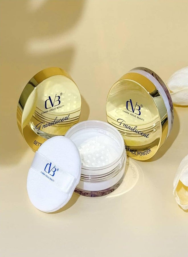 CVB Translucent Setting Face Powder C-54C | Oil-Control, Long-Lasting Matte Finish | Lightweight Loose Powder for All Skin Tones | Makeup Setting & Shine Control - Image 5